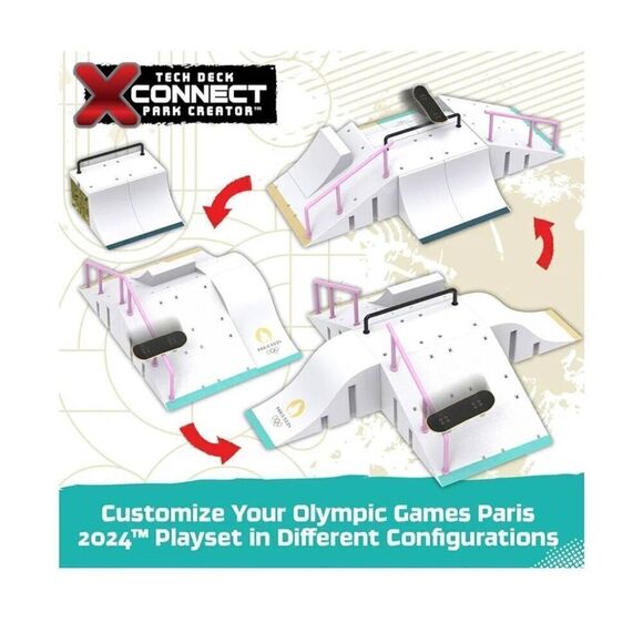 Tech Deck, Sky Brown’s Olympic Games Paris 2024 Ramp, Customizable X-Connect Par - Picture 4 of 4